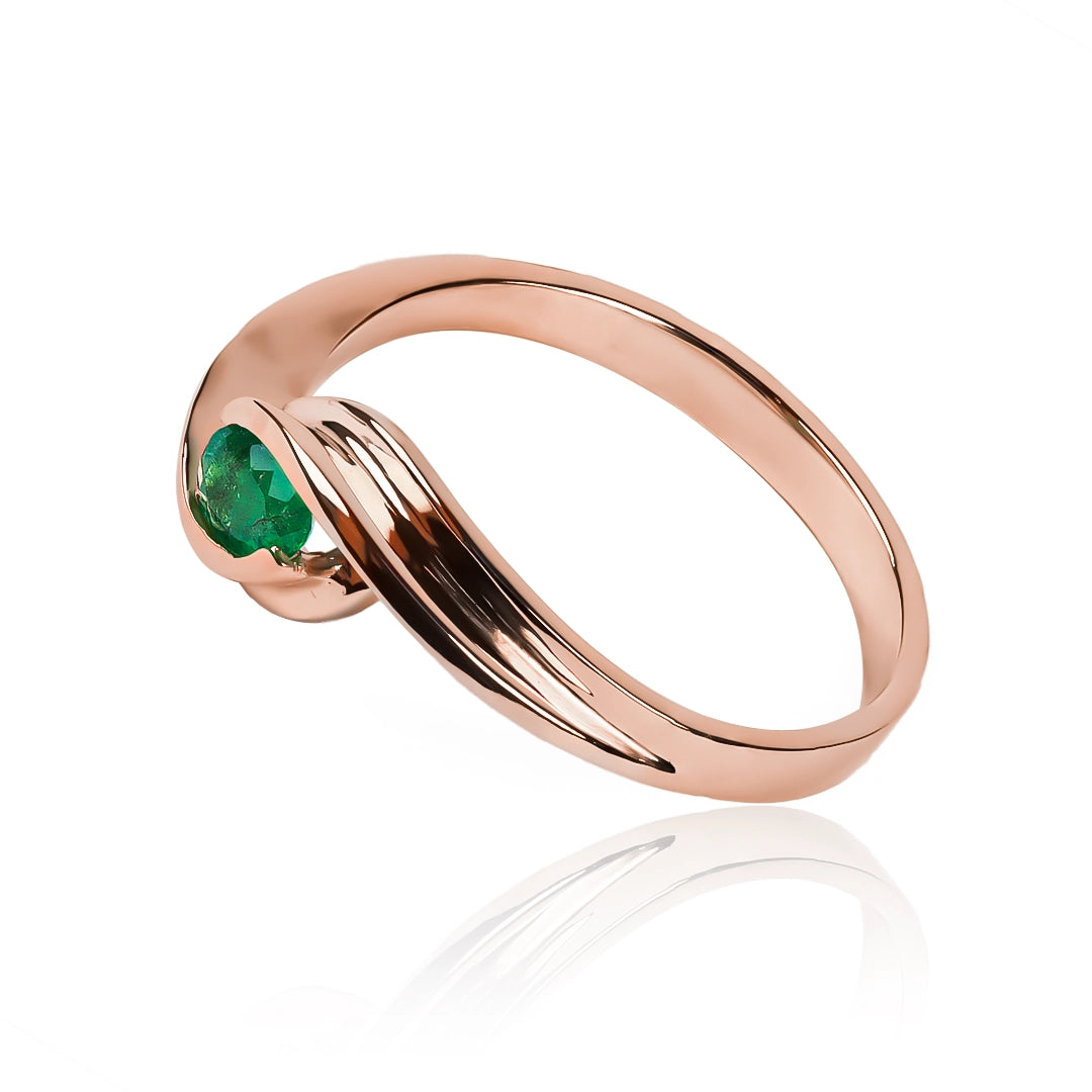 Anillo hug love - Emerald