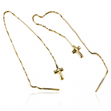 Adorna tus orejas con los elegantes Aretes de Aguja Cruces Veneciana JC en oro 18K, de la prestigiosa Joyería Caracas. Con un toque de exclusividad, estos aretes te aseguran una garantía para toda la vida. Eleva tu estilo y hazlos parte de tus joyas más valiosas.