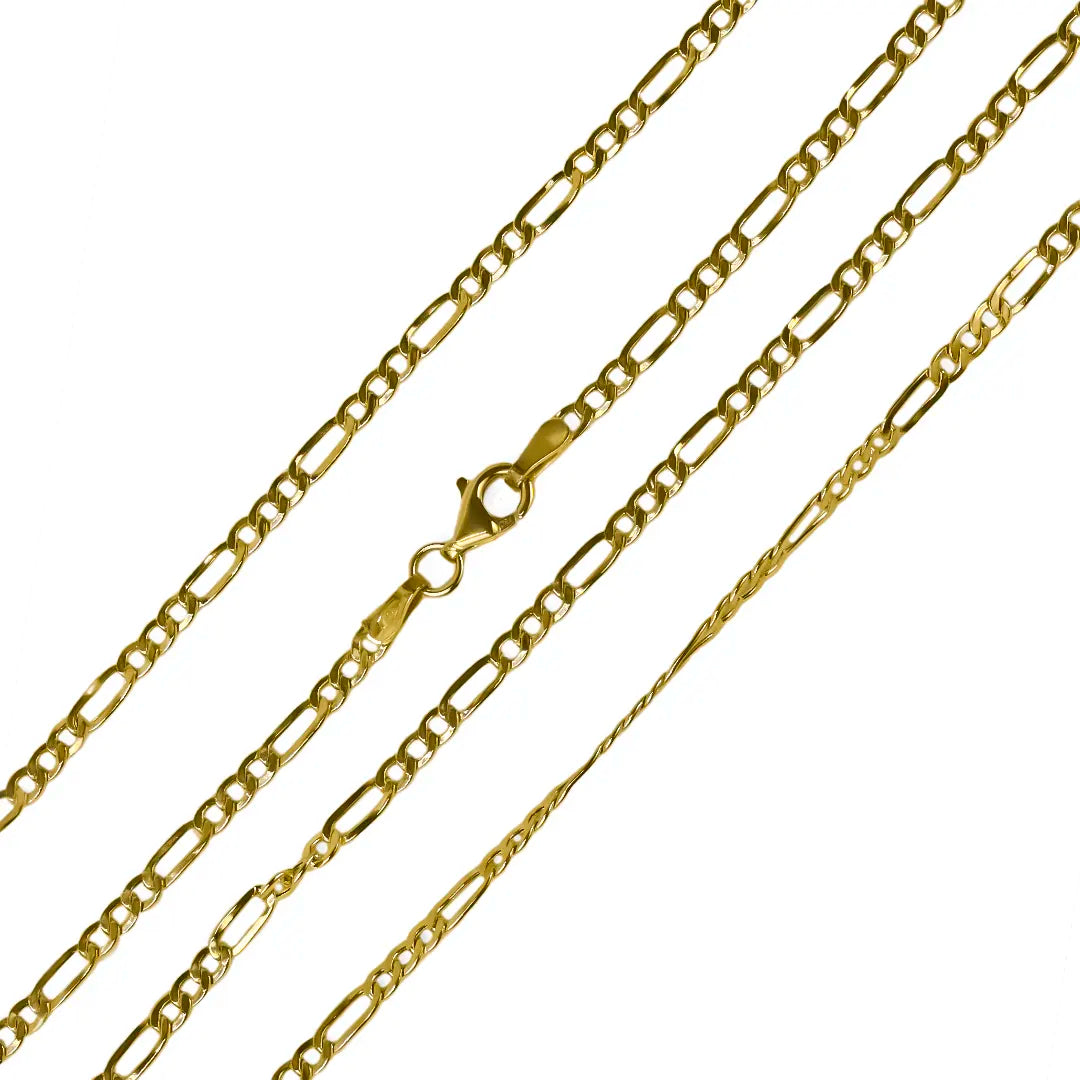 cadena cubana 3x1 de 60cm es una adición impresionante a cualquier conjunto. Confeccionada en oro de 18k por la prestigiosa Joyería Caracas, su diseño elegante y duradero seguro le dará un toque de lujo y sofisticación a tu estilo.