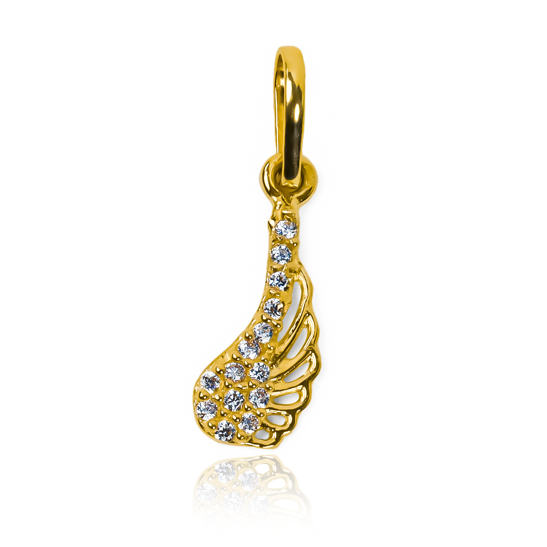 El Dije Ala calada cristal, hecho de oro 18K, es una pieza exclusiva de Joyería Caracas. Con su diseño único y elegante, esta joya es perfecta para el uso diario o para una ocasión especial. Además, cuenta con una garantía para toda la vida, asegurando su calidad y durabilidad.