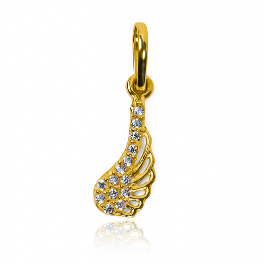 El Dije Ala calada cristal, hecho de oro 18K, es una pieza exclusiva de Joyería Caracas. Con su diseño único y elegante, esta joya es perfecta para el uso diario o para una ocasión especial. Además, cuenta con una garantía para toda la vida, asegurando su calidad y durabilidad.