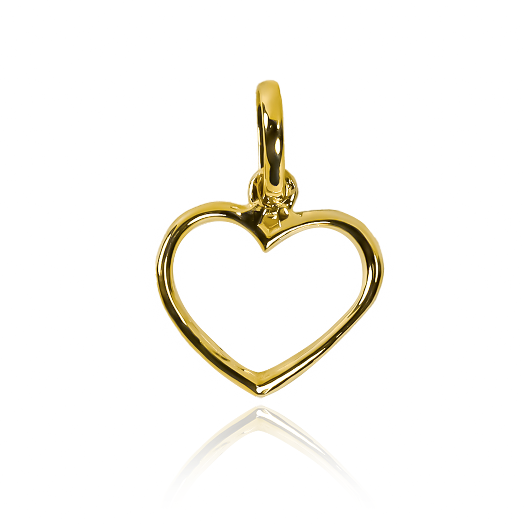 Diseño elegante y exclusivo, nuestro dije corazón silueta liso JT está hecho en oro 18K por Joyería Caracas. Con garantía para toda la vida, este dije es un símbolo de amor y belleza que perdurará por siempre.