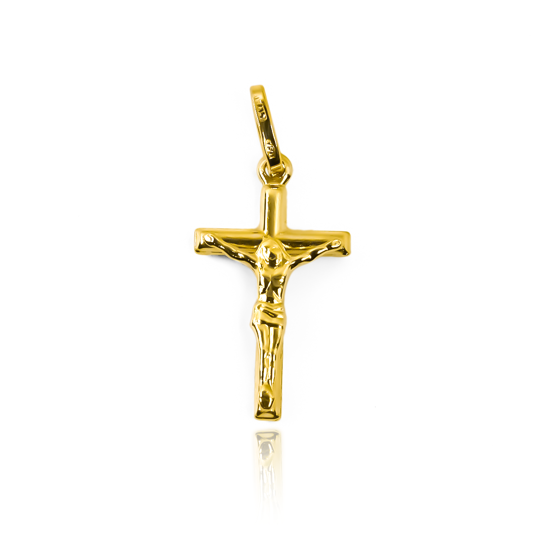 Descubre la elegancia y sofisticación de nuestro Dije Cruz Cristo SM I elaborado con Oro 18K de la prestigiosa Joyería Caracas. Su diseño exclusivo te acompañará por toda la vida, con la garantía de su calidad y belleza que simboliza la fe en una obra de arte.