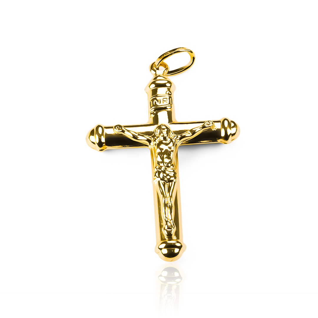 Elegancia y exclusividad se unen en nuestro Dije Cruz Cristo tubo L I. Hecho de Oro 18K y diseñado por Joyería Caracas, este dije representa la fe y el estilo sofisticado. Con garantía de por vida, este dije será una pieza duradera y atemporal en tu colección.