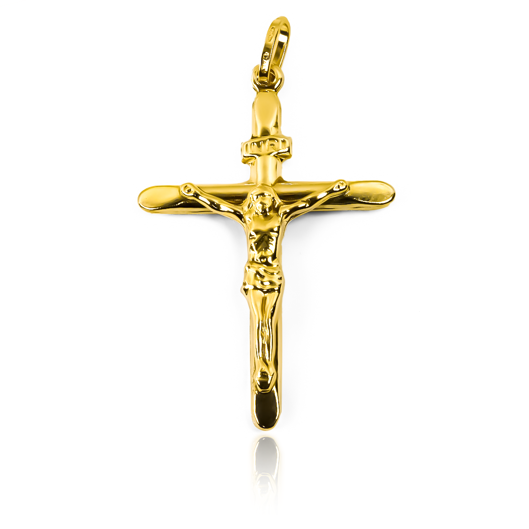 Descubre la elegancia del Dije Cruz cristo l tubo I, hecho con Oro 18K de la prestigiosa Joyería Caracas. Con su garantía de por vida, este accesorio exclusivo es una inversión en belleza y calidad. Luce este símbolo de fe con estilo y sofisticación.