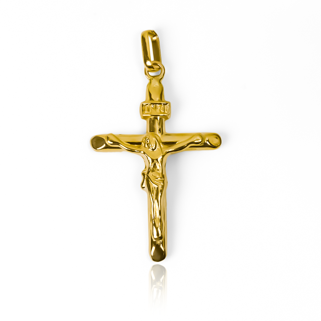 Lleve su estilo a un nivel más alto con el distinguido Dije Cruz cristo tubo JT. Hecho de Oro 18K y diseñado por Joyería Caracas, este dije ofrece una garantía para toda la vida. Refleja su elegancia y sofisticación con esta pieza de alta calidad.