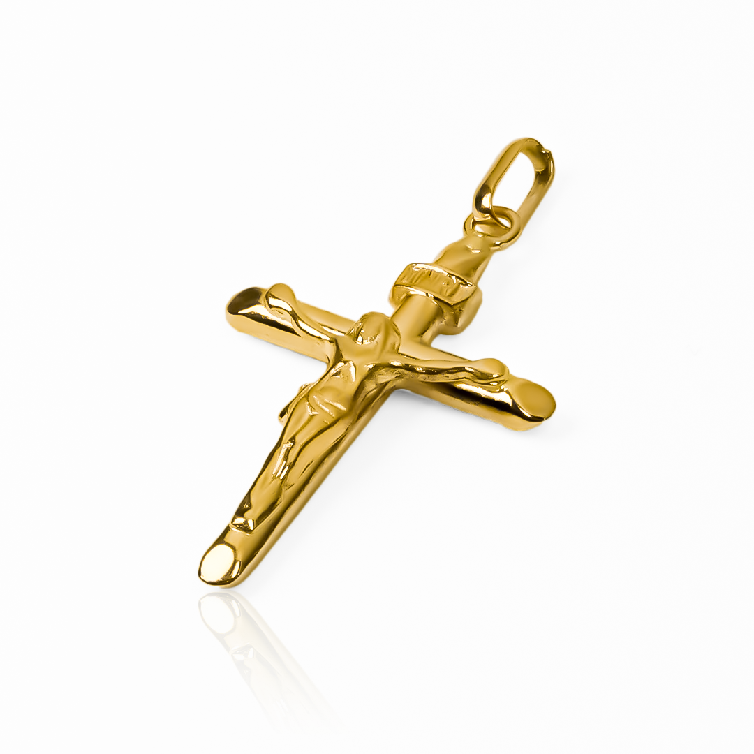 Lleve su estilo a un nivel más alto con el distinguido Dije Cruz cristo tubo JT. Hecho de Oro 18K y diseñado por Joyería Caracas, este dije ofrece una garantía para toda la vida. Refleja su elegancia y sofisticación con esta pieza de alta calidad.