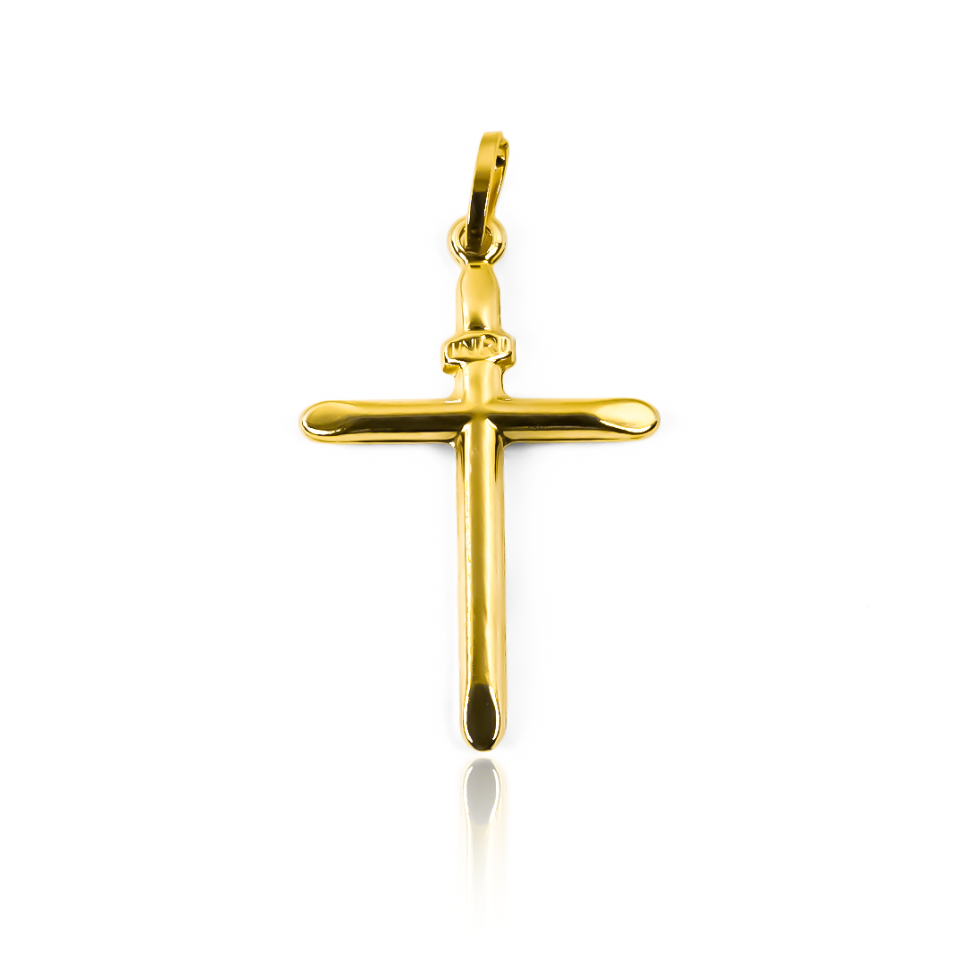 El Dije Cruz inri lisa S I en Oro 18K es una joya de la exclusiva marca Joyería Caracas. Con garantía para toda la vida, esta pieza es un símbolo de elegancia y lujo. Luce esta cruz como un recordatorio de tu fe, mientras disfrutas de la belleza y calidad de esta obra de arte.