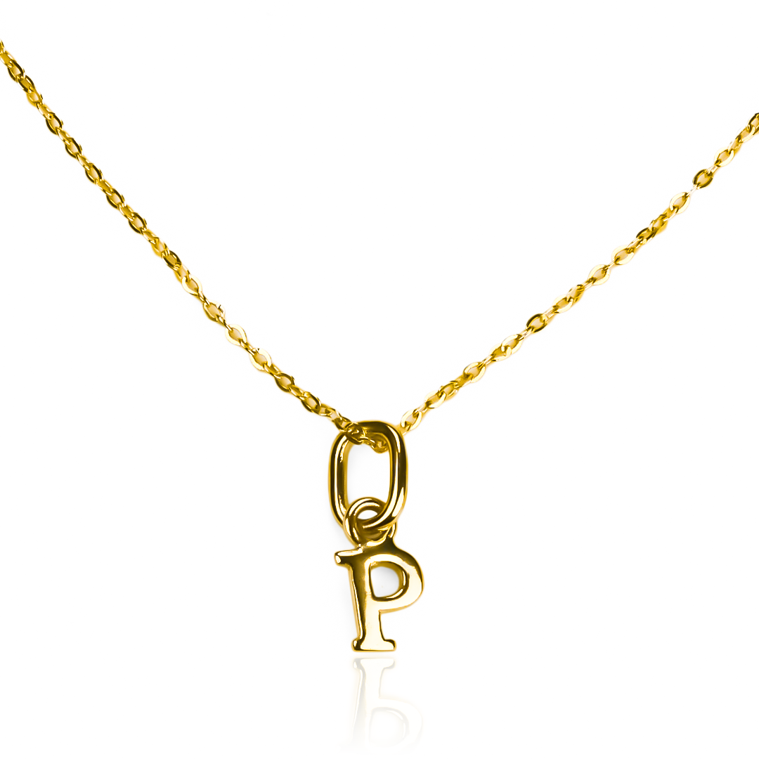 Descubre la elegancia y exclusividad con nuestro Dije Letra P mini JC. Hecho de oro 18K y diseñado por Joyería Caracas, esta pieza es perfecta para lucir tu inicial con estilo. Con garantía para toda la vida, es una inversión en calidad y belleza.