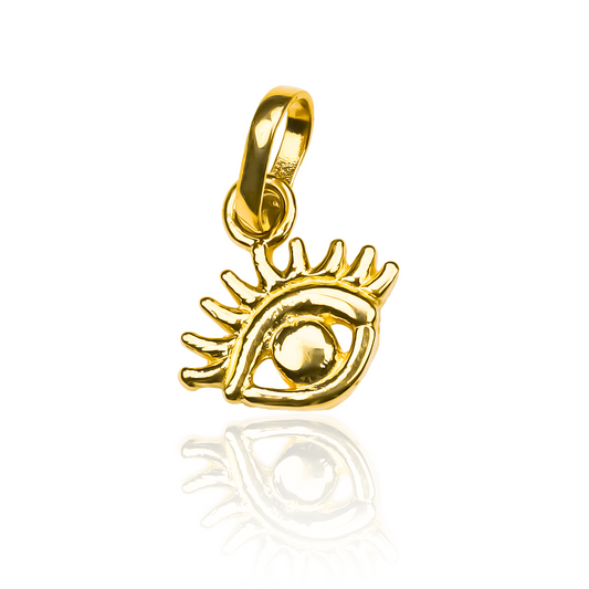 Con el dije Ojo turco JT de oro 18K de Joyería Caracas, protege tu suerte y estilo con esta pieza exclusiva de garantía para toda la vida. Un accesorio de lujo que refleja elegancia y sofisticación en tu look.