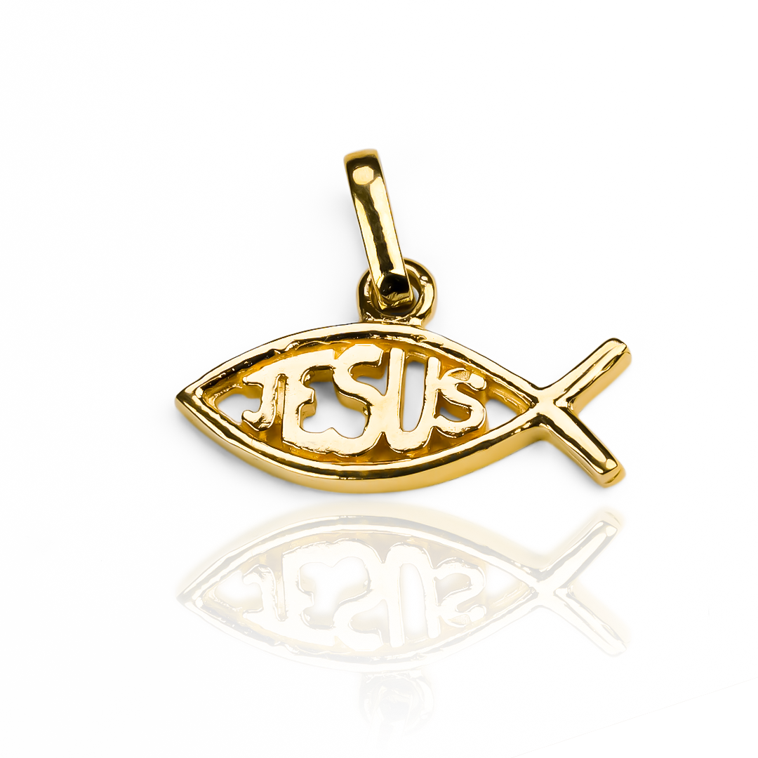 Déjate cautivar por la belleza y sofisticación del Dije Pez Jesús M JT. Hecho con oro 18K de la prestigiosa Joyería Caracas, este dije es una verdadera obra de arte. Con garantía de por vida, es una adición elegante y exclusiva a tu colección de joyas.