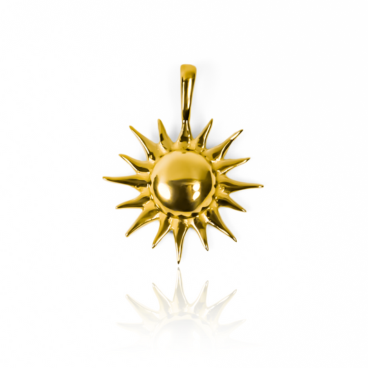 Dije Sun Jc, una joya de Oro 18K de Joyería Caracas. Con garantía para toda la vida.