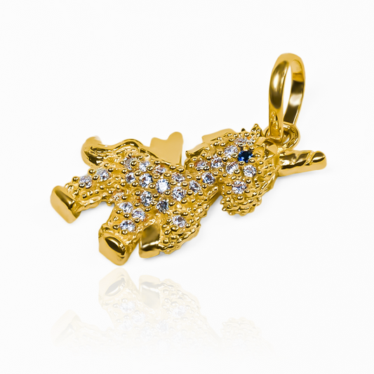 Dije Unicornio cristales JT es una joya de oro 18K con un diseño exclusivo de Joyería Caracas. Cuenta con garantía de por vida. 