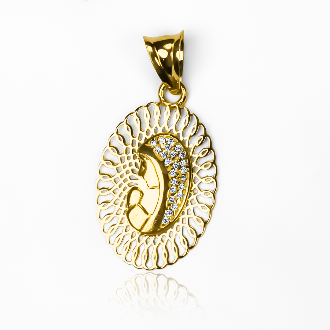 Descubra la elegancia y la sofisticación de nuestro Dije Virgen María Crochet I. Confeccionado en Oro 18K y creado por Joyería Caracas, este dije es garantía de calidad y durabilidad de por vida. Una pieza única y exclusiva que será un símbolo de estilo y lujo en su colección.