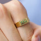 Anillo diagonal emerald