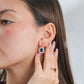 Aretes Blue lady rectangle