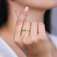 Classic heart ring - emerald