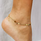 3 gold star anklet