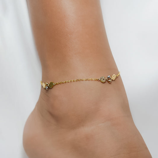 Stellar anklet 3 golds