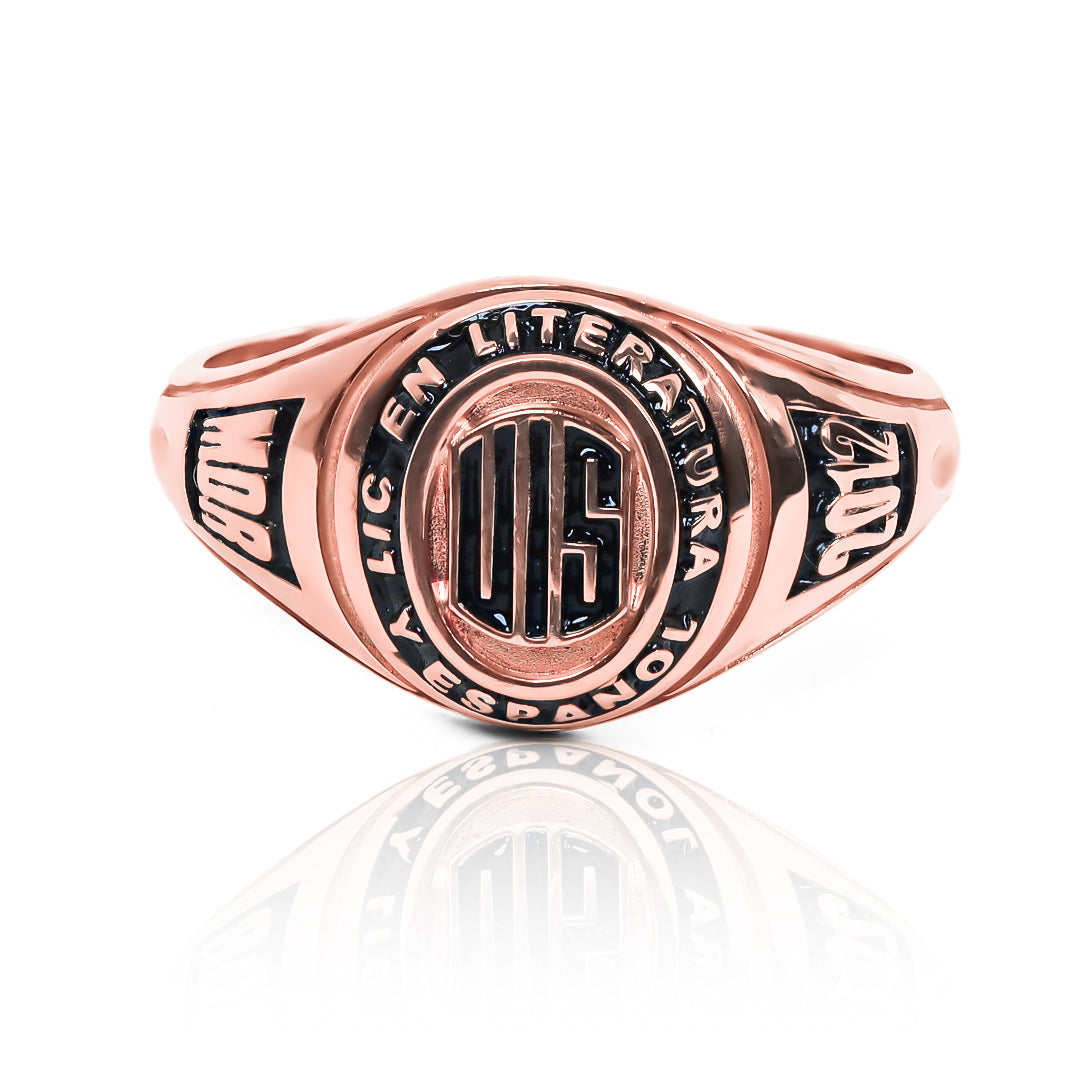 Disfruta de la elegancia y exclusividad con nuestro anillo Lic literatura y español Black. Hecho con joyería Caracas y oro 18K, este anillo no solo es una pieza única, sino también una declaración de estilo sofisticado. Además, cuenta con garantía de por vida. 