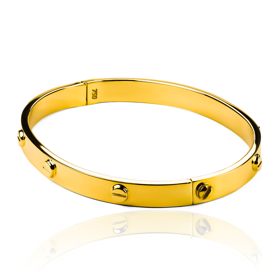 La pulsera Aro Cartier es una elegante pieza de oro 18K de la prestigiosa joyería Caracas. Con su diseño exclusivo y su garantía de por vida, es una inversión que trascenderá generaciones. Disfrute de la durabilidad y el lujo de esta pulsera aro que añadirá un toque de sofisticación a su colección.