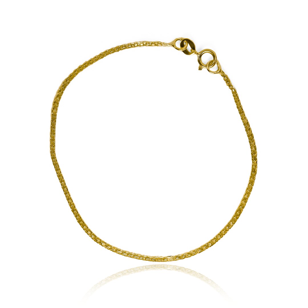 Explora el lujo y sofisticación con nuestra Pulsera Bismarck S20 de Oro 18K, proveniente de Joyería Caracas. Además, disfruta de la garantía para toda la vida que te brinda seguridad y tranquilidad para cada ocasión. Un clásico atemporal que refleja elegancia y calidad en cada detalle.