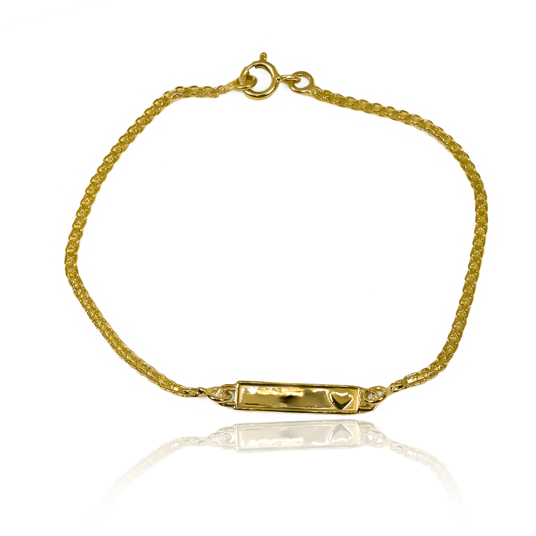 Descubre la elegancia y exclusividad de la Pulsera Bismarck corazón alto S. Elaborada en Oro 18K por Joyería Caracas, esta pulsera es una verdadera obra de arte. Su diseño único de corazón alto te hará destacar en cualquier ocasión, con garantía para toda la vida.