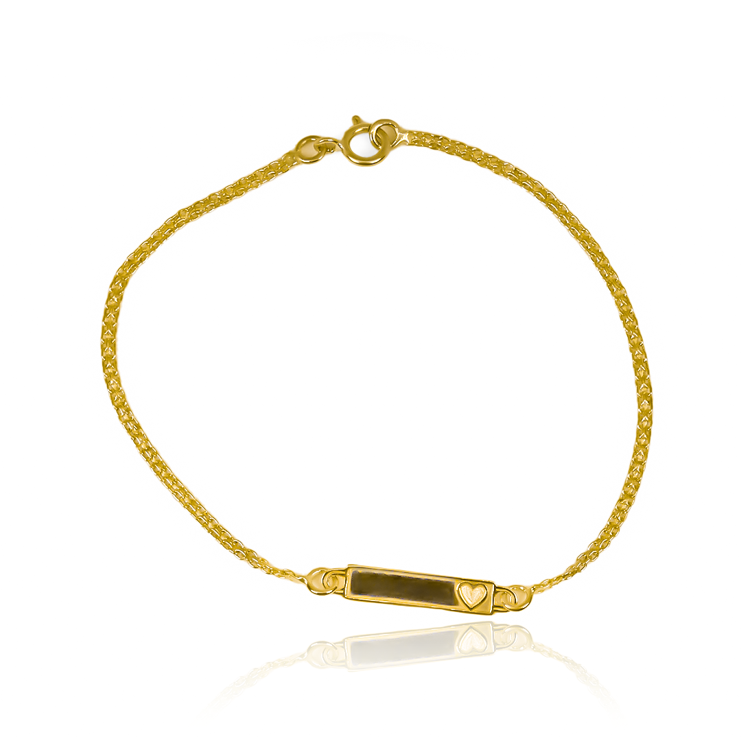 Descubra nuestra hermosa Pulsera Bismarck corazón bajo S, elaborada en Oro 18K y diseñada por Joyería Caracas. Con su garantía para toda la vida, esta pulsera no solo es una joya elegante, sino también una inversión a largo plazo en estilo y calidad. Añada un toque de lujo a su atuendo con esta exclusiva pieza.