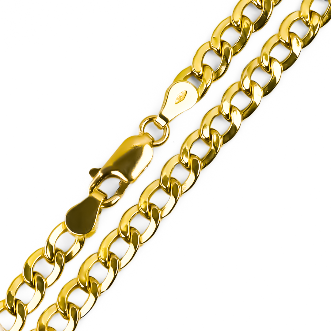 La pulsera Cubana seguida SM es una pieza de joyería exclusiva de Joyería Caracas. Hecha de oro 18K de la más alta calidad, esta pulsera es elegante y sofisticada. Con garantía para toda la vida, es una adición duradera y lujosa a cualquier colección.