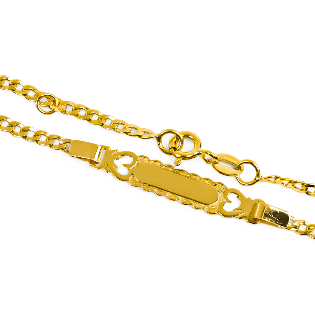 ¡Destaca con la pulsera Cubana Style Nube M de Joyería Caracas! Hecha con oro de 18K y con garantía de por vida, esta pulsera es un símbolo de elegancia y exclusividad. Luce como una verdadera obra de arte y lleva contigo un accesorio que perdurará para siempre.