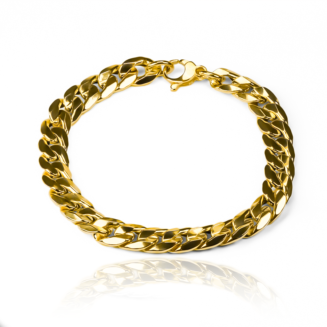 Descubre la elegancia y lujo de la Pulsera Cubana especial XL I. Hecha de oro 18K de la prestigiosa marca Joyería Caracas, con estilo exclusivo y garantía de por vida. ¡Haz una declaración de sofisticación y distinción con esta pulsera única!