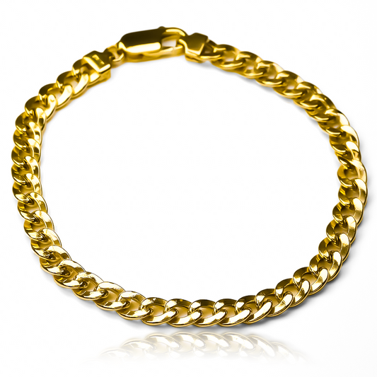 Exude elegancia y sofisticación con nuestra Pulsera Cubana seguida L, hecha de Oro 18K y diseños exclusivos de Joyería Caracas. Con garantía de por vida, esta pulsera es una inversión en belleza y durabilidad.