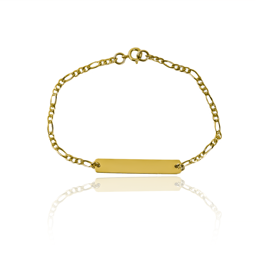 Descubre la elegancia y la exclusividad de nuestra Pulsera Esclava 3x1 con placa lisa en Oro 18K. Diseño de Joyería Caracas con garantía de por vida. Añade una pieza única a tu colección de joyas premium y desprende lujo y sofisticación.