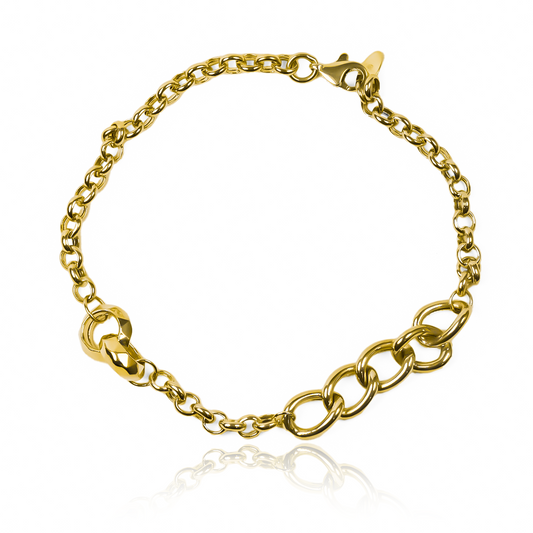 Descubre la elegancia y sofisticación de la pulsera Fashion rolón I. Confeccionada en oro 18K por Joyería Caracas, esta pulsera es una verdadera obra de arte. Garantizada para toda la vida, es el toque de lujo que necesitas para brillar en cualquier ocasión.