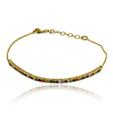 Una joya exclusiva para toda la vida, la Pulsera Rainbow de oro 18K de Joyería Caracas es el toque de elegancia perfecto para cualquier atuendo. Con su diseño único y garantía para toda la vida, esta pulsera seguramente se convertirá en una pieza imprescindible en tu colección de joyas. Disponible ahora en Joyería Caracas.