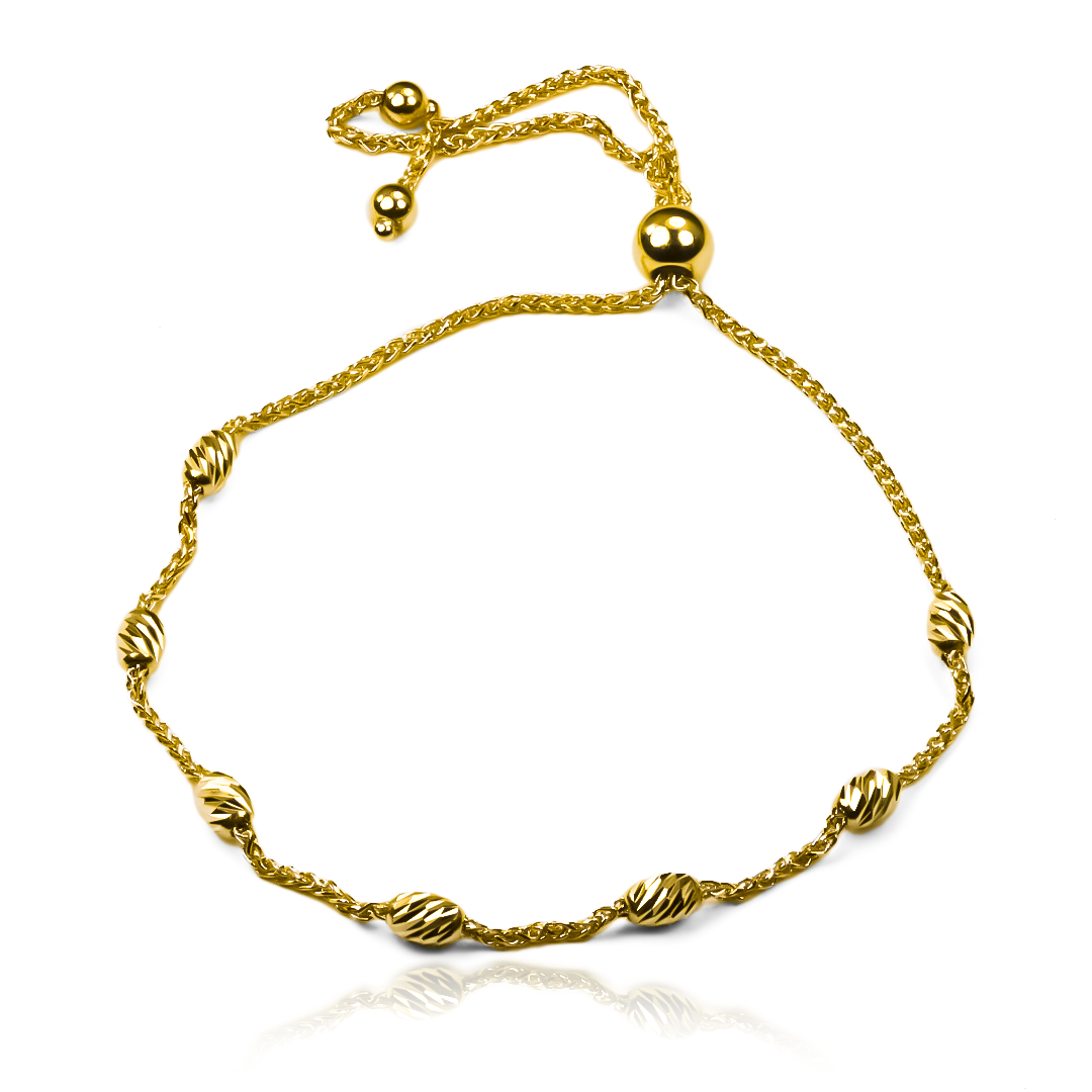 Descubre la elegancia de nuestra Pulsera Óvalos facetados I de oro 18K de Joyería Caracas. Su diseño exclusivo y los óvalos facetados la convierten en una pieza única, ideal para complementar tu estilo. Con garantía para toda la vida, esta pulsera es una inversión en tu belleza y sofisticación.