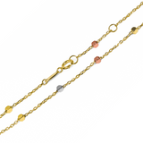 Disfruta del lujo y la exclusividad con nuestra Pulsera dados 3 oros I. Realizada en oro 18K por Joyería Caracas, esta pulsera ofrece una garantía de por vida. Una pieza de joyería que refleja elegancia y calidad para siempre.