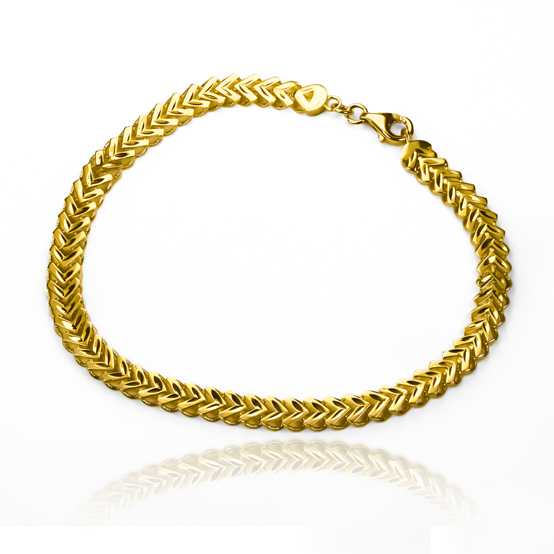 La pulsera doble faz corazones I de oro 18K por Joyería Caracas ofrece un toque elegante y exclusivo. Con garantía para toda la vida, esta pulsera es más que una pieza de joyería, es una inversión en estilo y belleza. Haz una declaración duradera con esta hermosa pulsera.