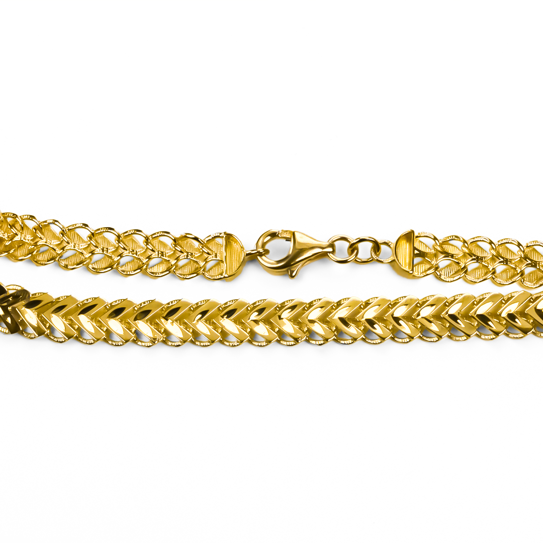 La pulsera doble faz corazones I de oro 18K por Joyería Caracas ofrece un toque elegante y exclusivo. Con garantía para toda la vida, esta pulsera es más que una pieza de joyería, es una inversión en estilo y belleza. Haz una declaración duradera con esta hermosa pulsera.