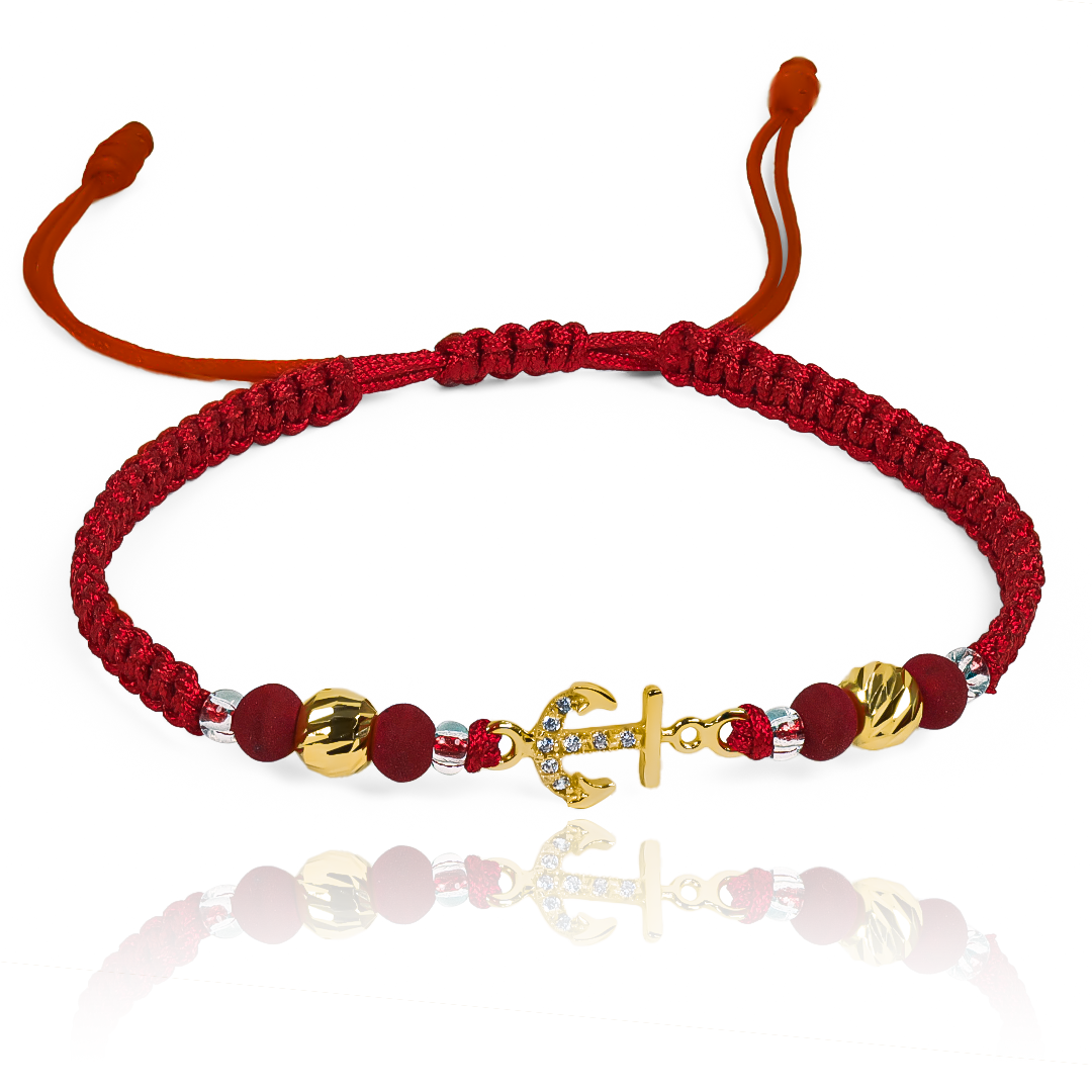 La pulsera tejida ancla + esferas #5 de Joyería Caracas es un accesorio de lujo en oro 18K que aportará un toque de elegancia a tu look. Su diseño con ancla y esferas brinda un estilo sofisticado y exclusivo. Cuenta con garantía de por vida para asegurar calidad y durabilidad.