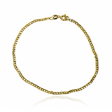 Realza tu estilo con la elegante tobillera cubana seguida de oro 18K de Joyería Caracas. Con garantía para toda la vida, esta pieza es más que una joya, es una inversión en tu sofisticación y exclusividad.