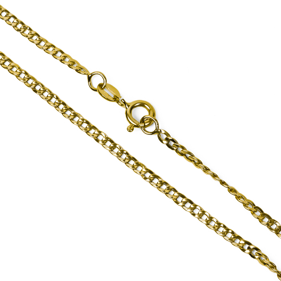 Realza tu estilo con la elegante tobillera cubana seguida de oro 18K de Joyería Caracas. Con garantía para toda la vida, esta pieza es más que una joya, es una inversión en tu sofisticación y exclusividad.