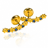 Descubra la belleza eterna con el collar Topitos Caterpillar flower cristal Azul JT, hecho con Oro18K y inspirado en la joyería de lujo de Caracas. Con garantía para toda la vida, este collar es la elección perfecta para agregar un toque sofisticado y exclusivo a cualquier atuendo.