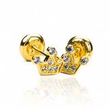 El Topitos Crown crystal es una pieza de joyería exclusiva de la marca Joyería Caracas, adornada con Oro 18K y garantizada para toda la vida. Añade un toque de elegancia a cualquier atuendo con esta joya de alta calidad que te acompañará por siempre.