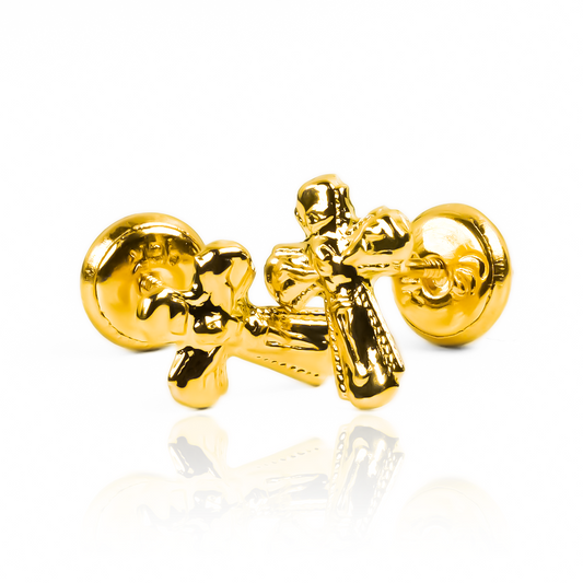 Con Topitos Cruz Cristo de oro 18K de Joyería Caracas, añade un toque de lujo a tu estilo con garantía de por vida. Un símbolo de elegancia y exclusividad que perdurará para siempre en tu colección de joyas.