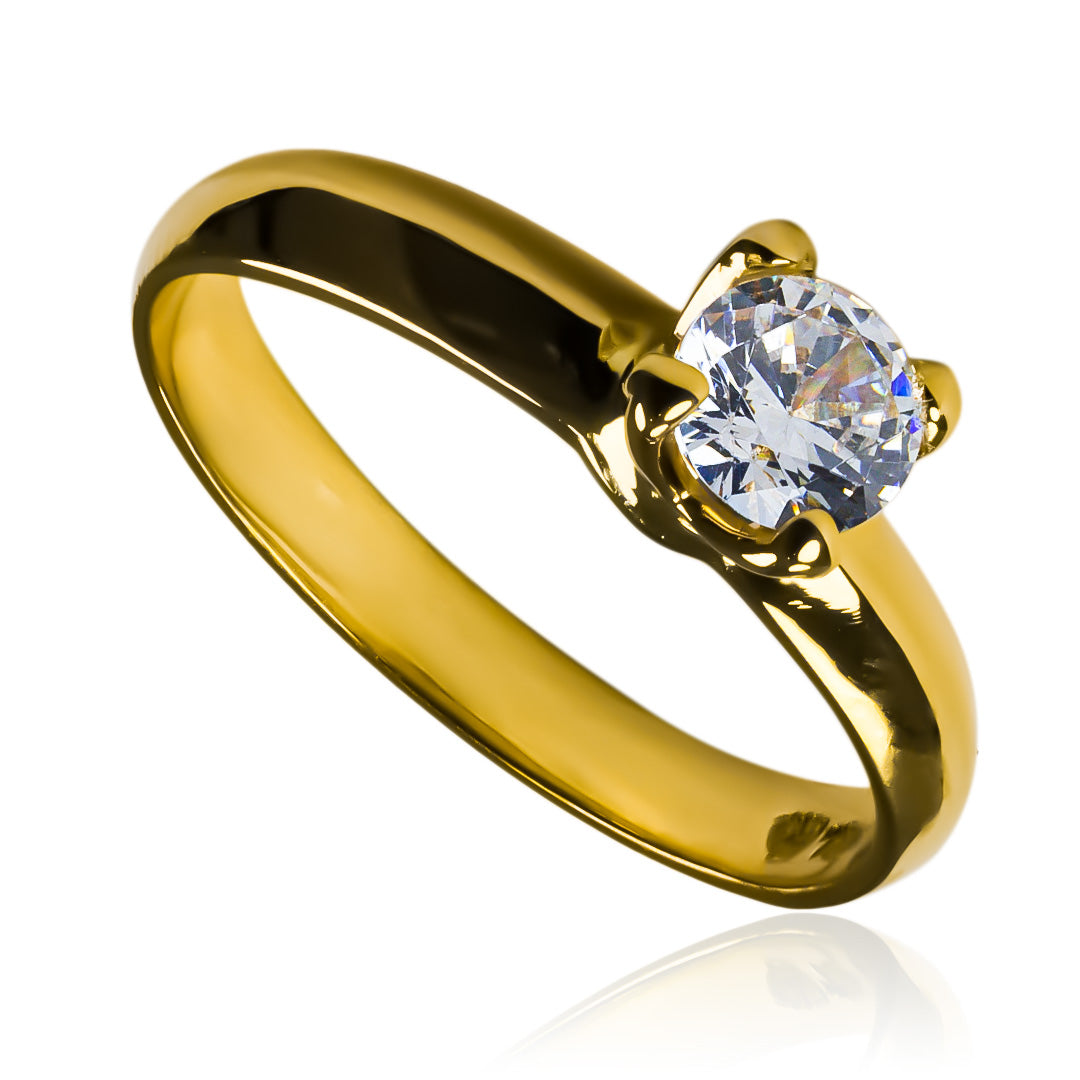 anillo de compromiso Classic Caracas L combina la elegancia de la joyería Caracas con la exquisita calidad del oro de 18 k. Con su certificado de calidad y garantía de por vida