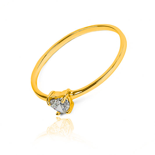 Anillo de compromiso Classic Heart es una joya exclusiva de Joyería Caracas, con un elegante diseño en oro de 18k. Este anillo viene acompañado de un certificado de calidad y garantía de por vida.