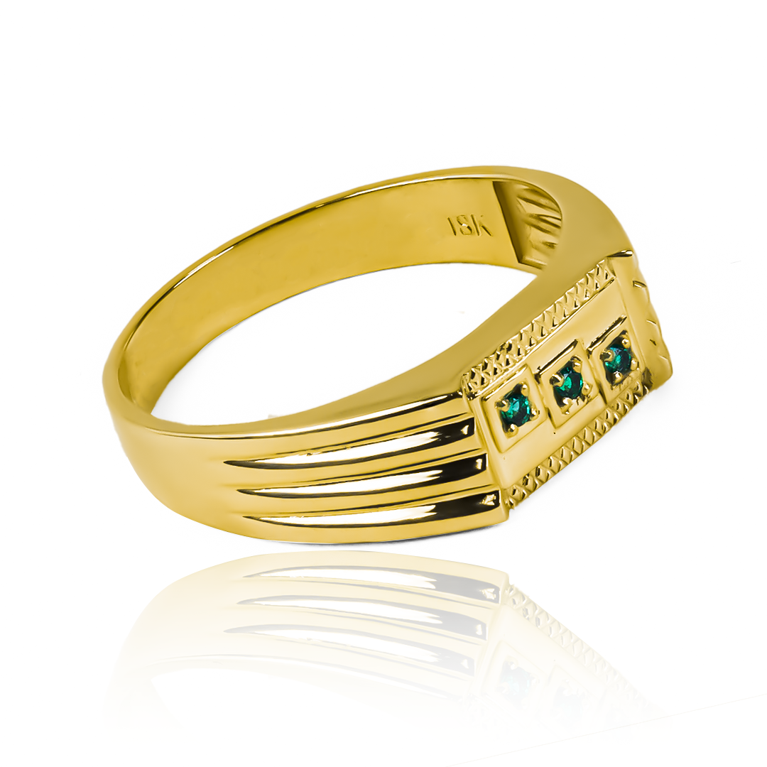 Descubre la elegancia y exclusividad del anillo diagonal emerald de Joyería Caracas. Con su diseño único, realizado en oro 18k, y la garantía de por vida que ofrece, este anillo es perfecto para añadir un toque de lujo a cualquier atuendo.