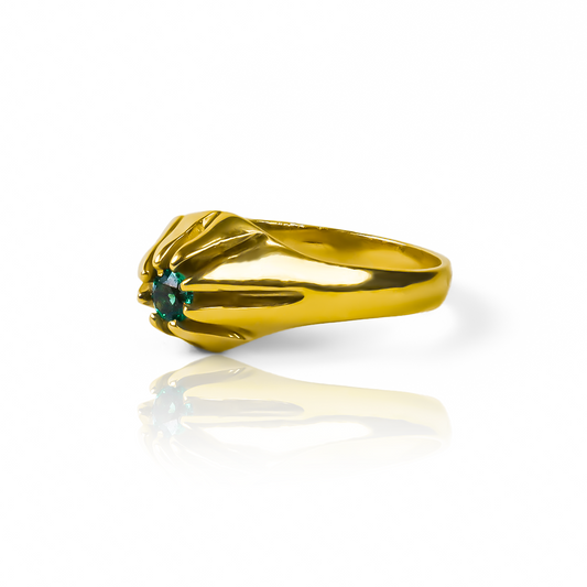 nuestra joyería Caracas con nuestro anillo Green Candy. Hecho de oro 18k, este anillo es una verdadera obra de arte. Además, ofrecemos una garantía para toda la vida