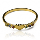 anillo "Heart Between Colors" de joyería Caracas es una verdadera obra de arte. Fabricado en oro 18k, su diseño exclusivo presenta un hermoso corazón que une dos colores de manera perfecta. Con garantía de por vida